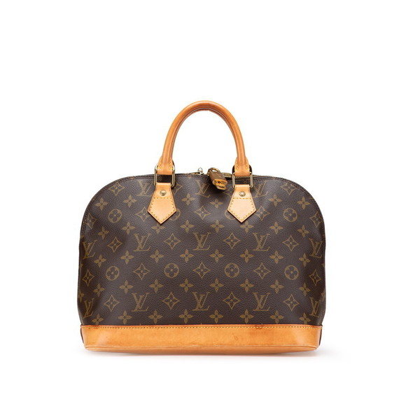 Louis Vuitton Monogram Brown Leather Alma Handbag - Picture 1 of 8